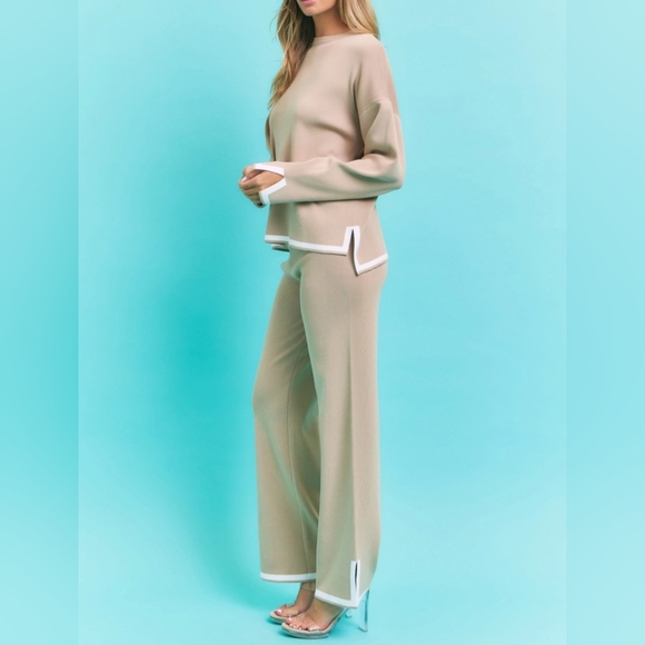 #47549 🛑S,M HIGH END NEW! Fabulous Knit Long Slv Top & Pants - Picture 8 of 8